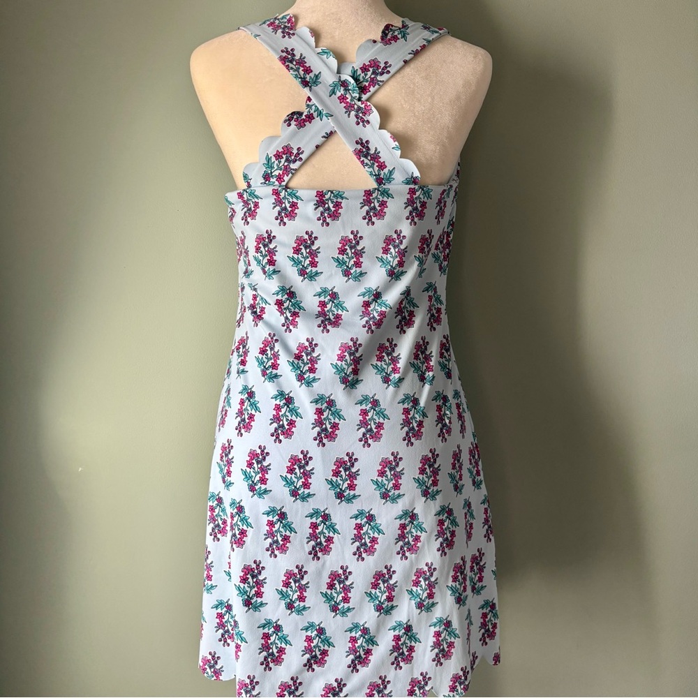 J. Crew Active Floral Scalloped Trim Dress - Picture 5 of 8